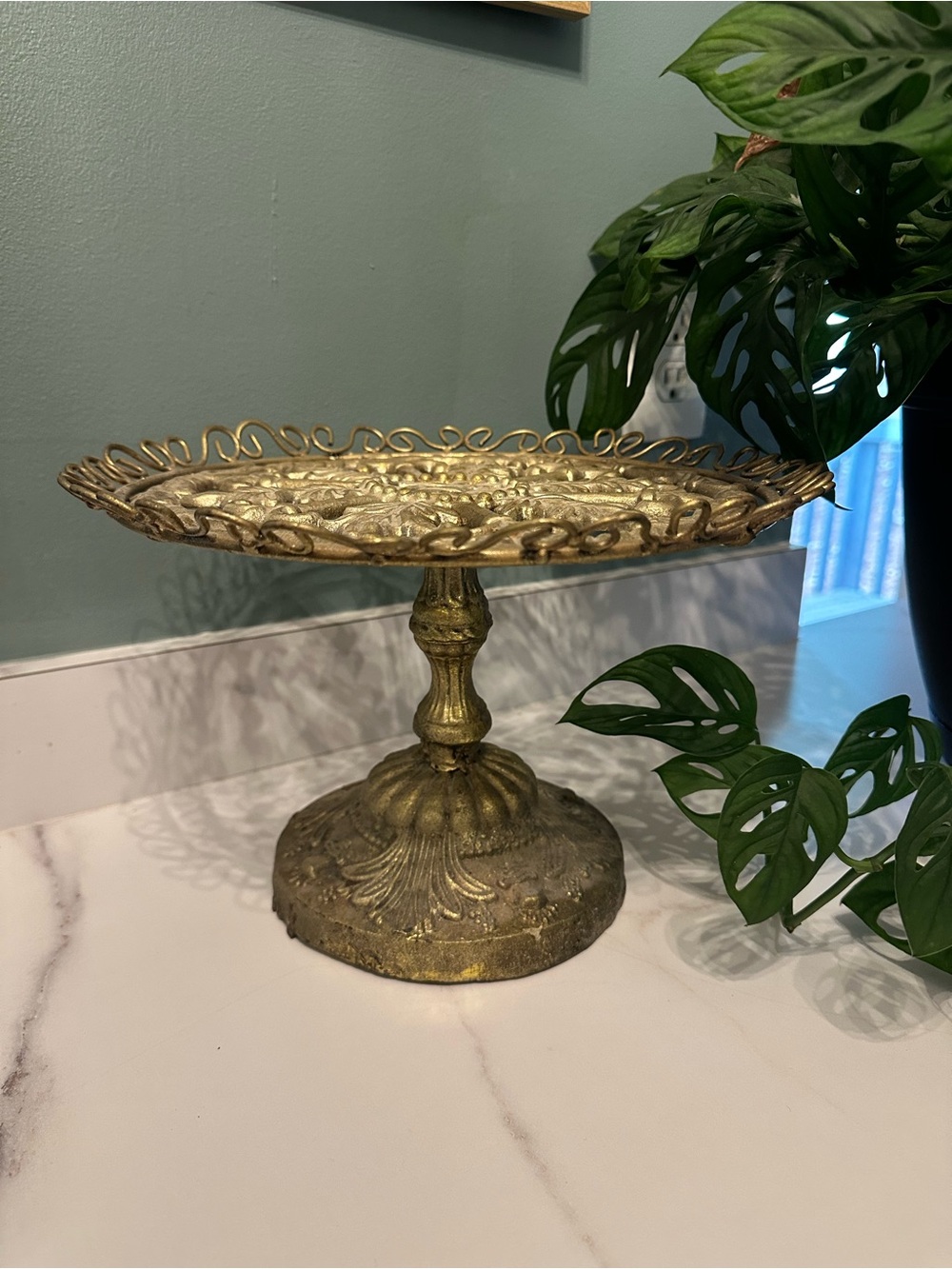 Gold Metal Pedestal Cake Stand